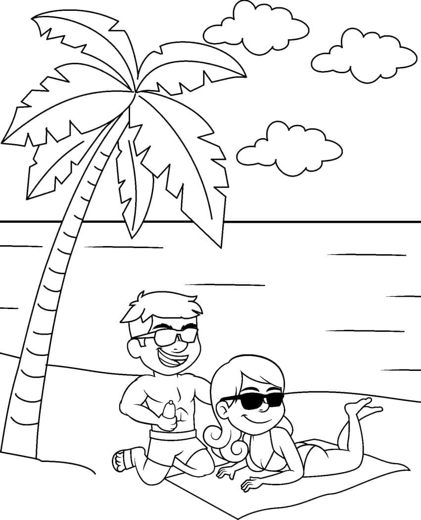 133 Sun and Sand Coloring Pages Free Printable 96