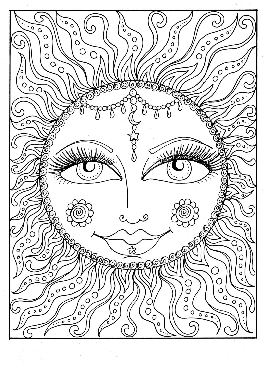 140+ Sun Coloring Page Designs 11