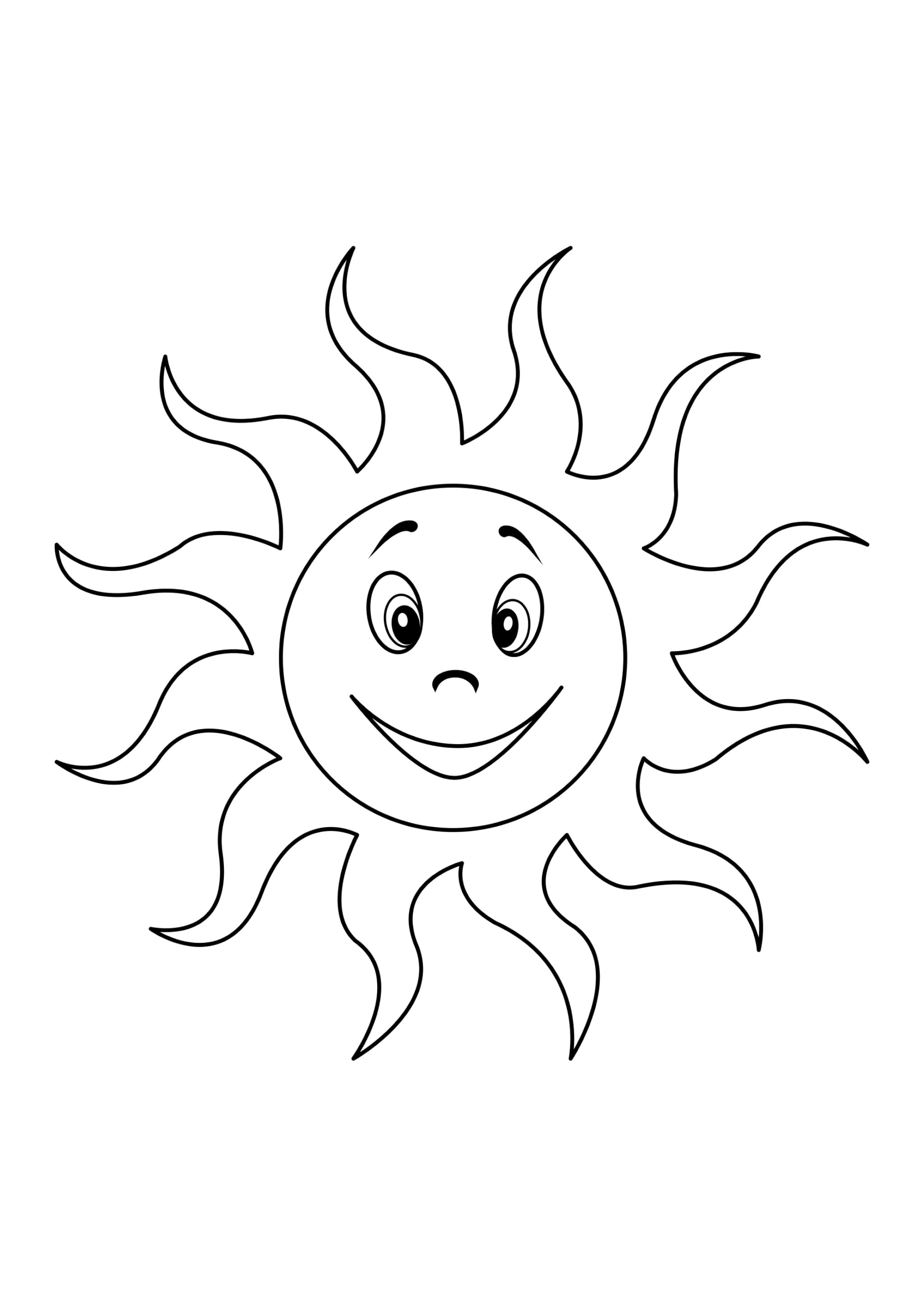 140+ Sun Coloring Page Designs 111