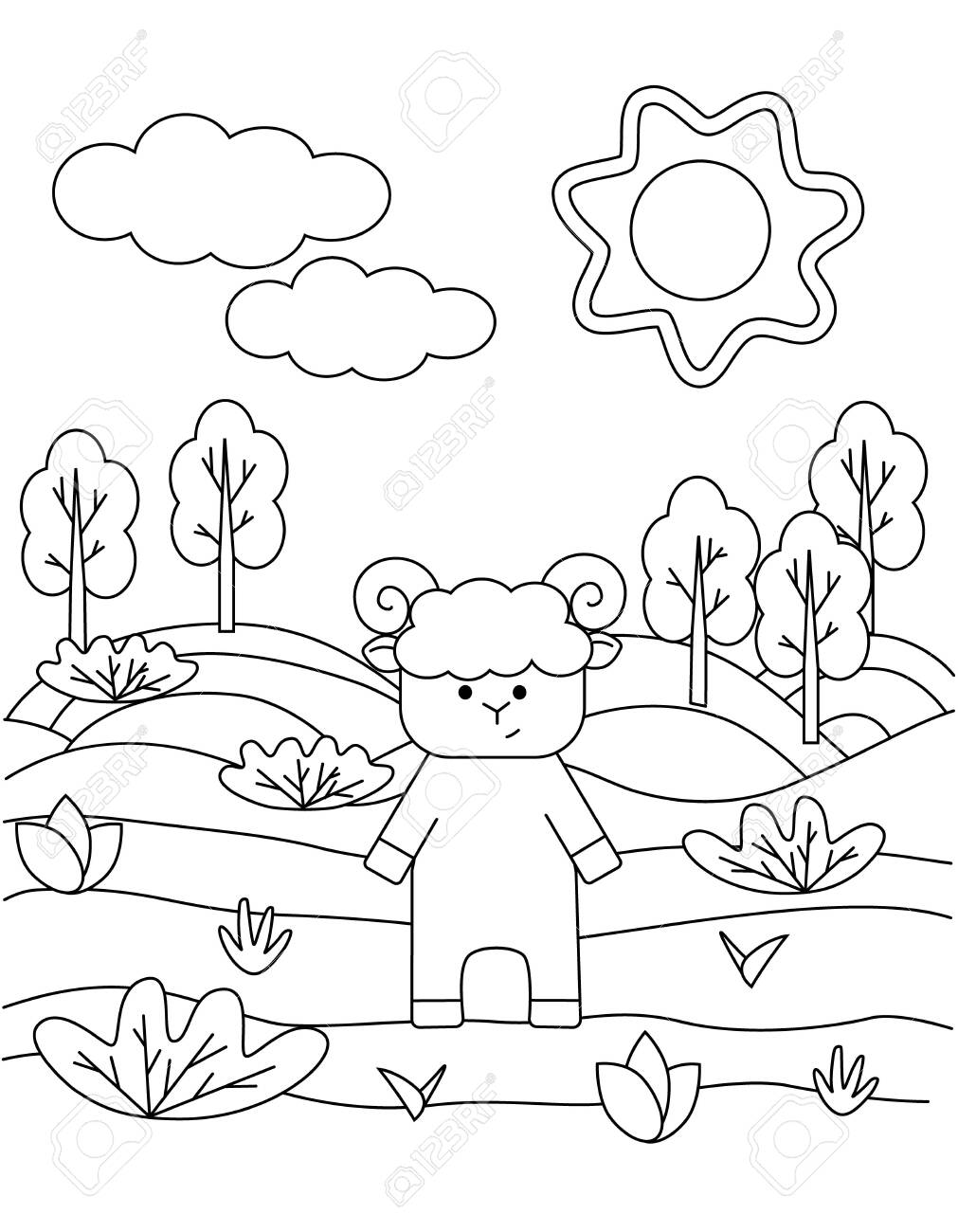 140+ Sun Coloring Page Designs 114