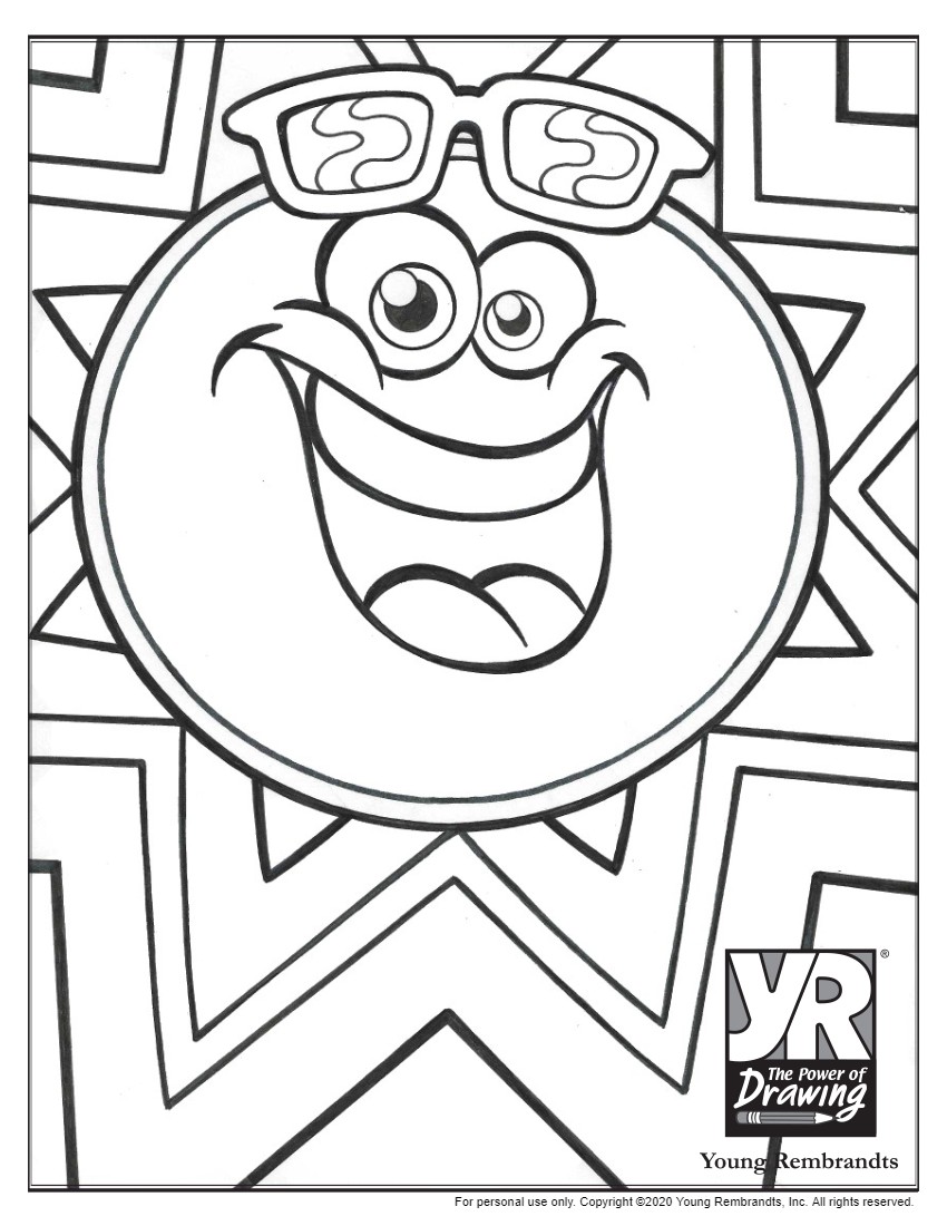 140+ Sun Coloring Page Designs 117