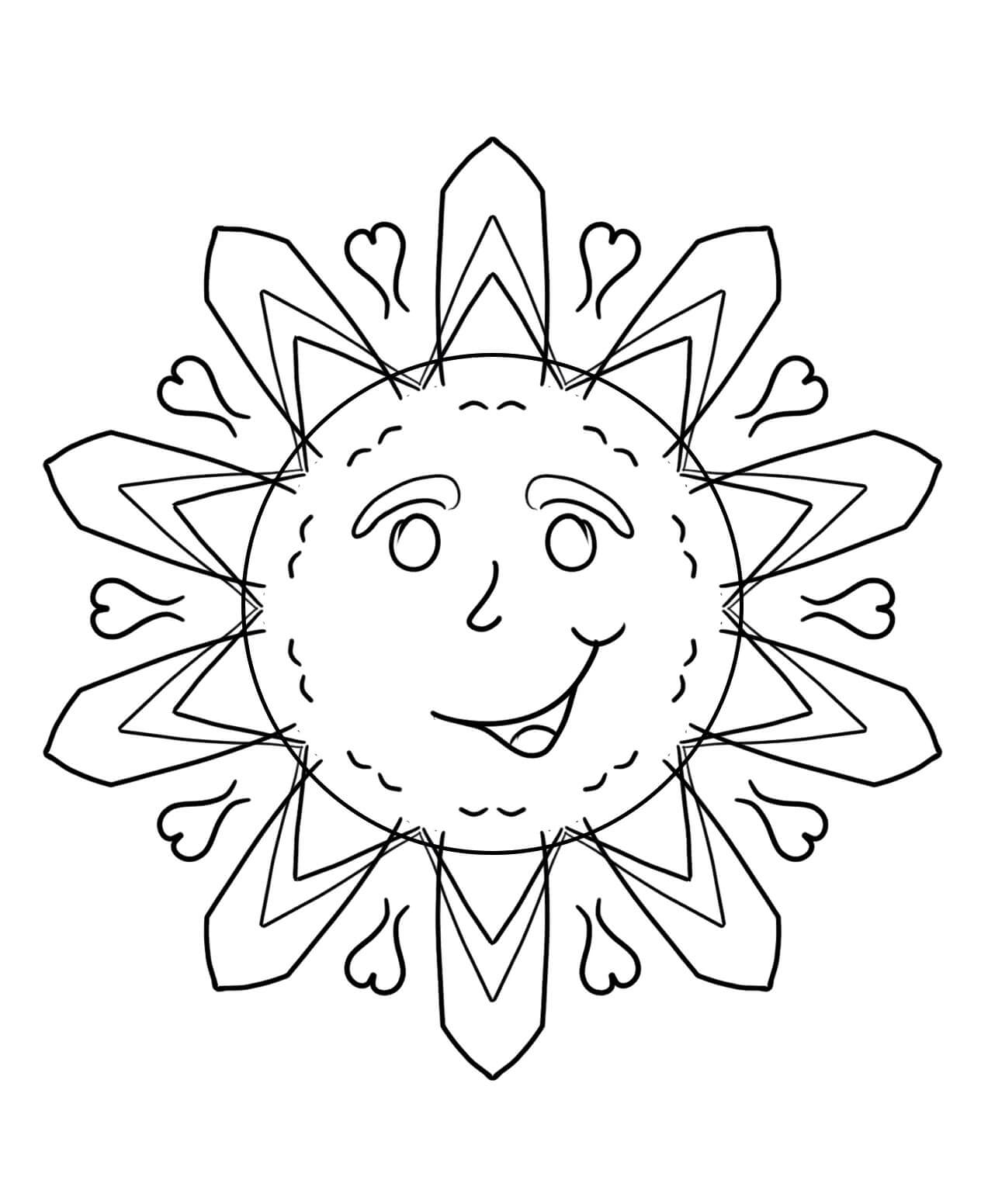 140+ Sun Coloring Page Designs 119