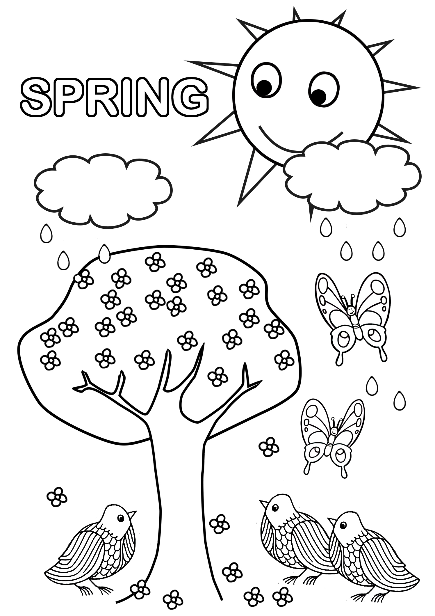 140+ Sun Coloring Page Designs 14