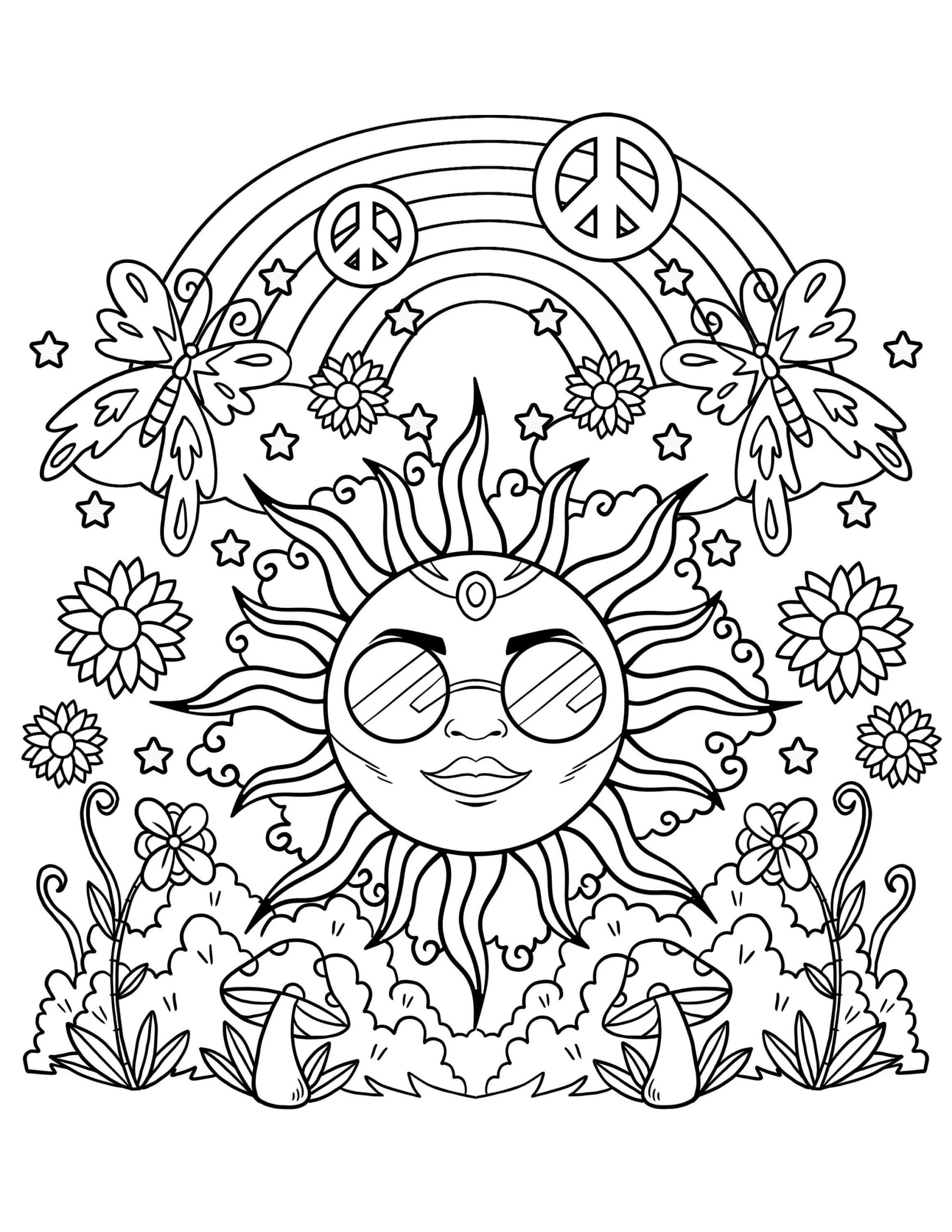 140+ Sun Coloring Page Designs 23