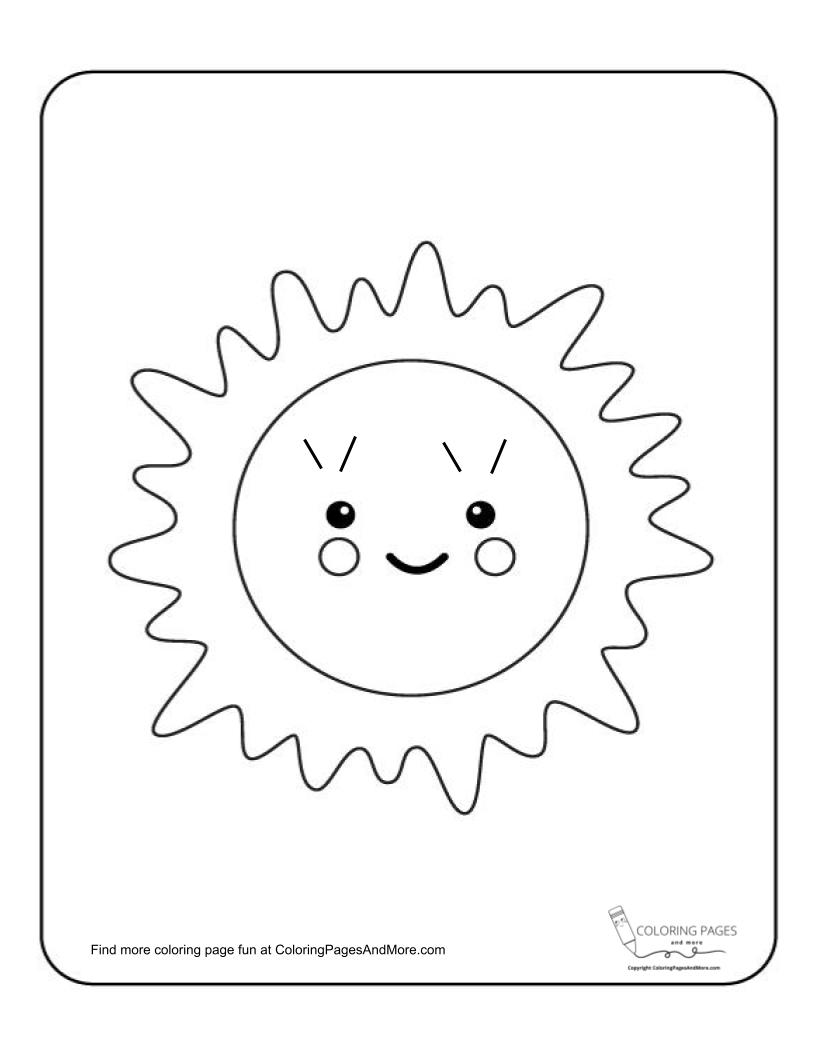 140+ Sun Coloring Page Designs 24