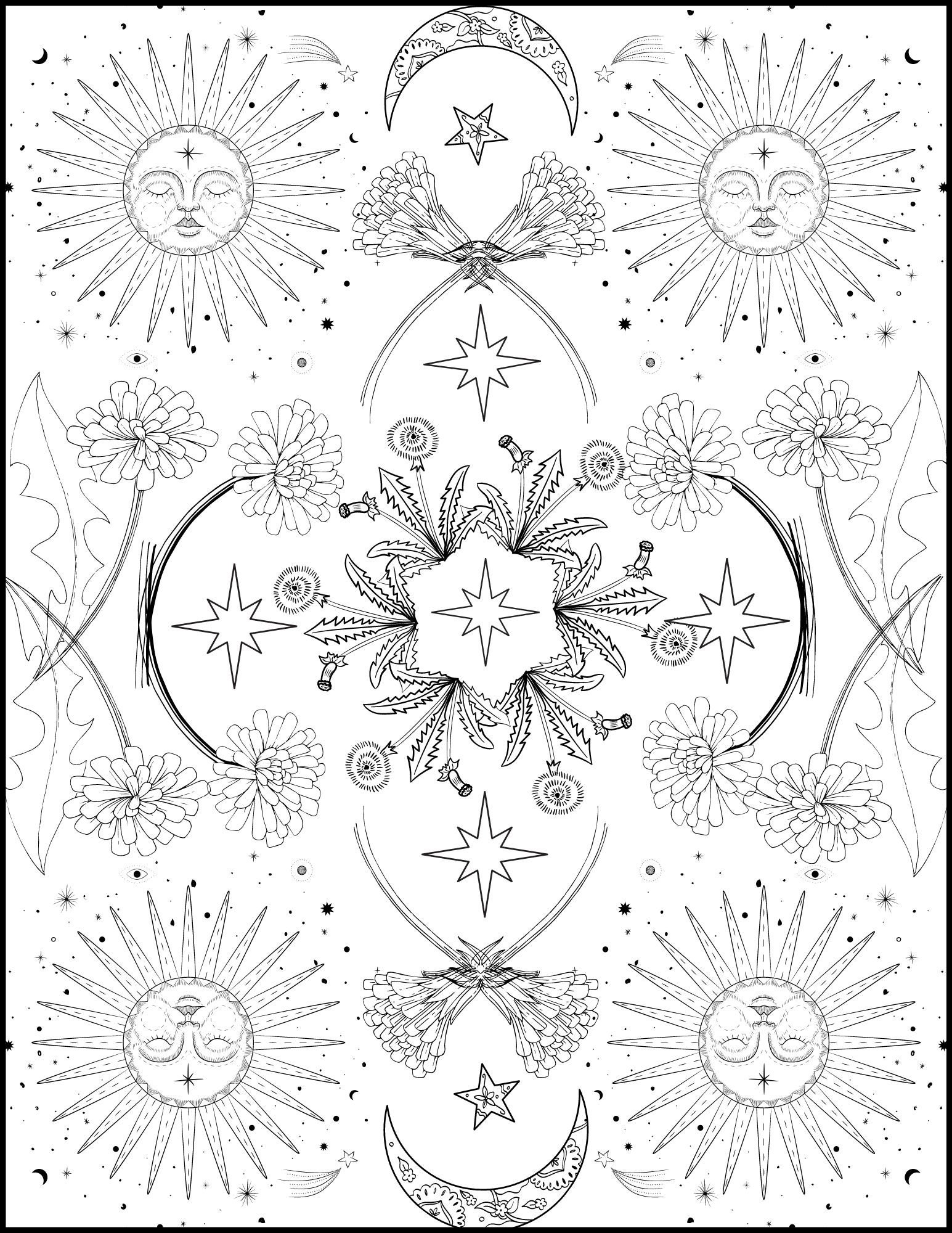 140+ Sun Coloring Page Designs 29