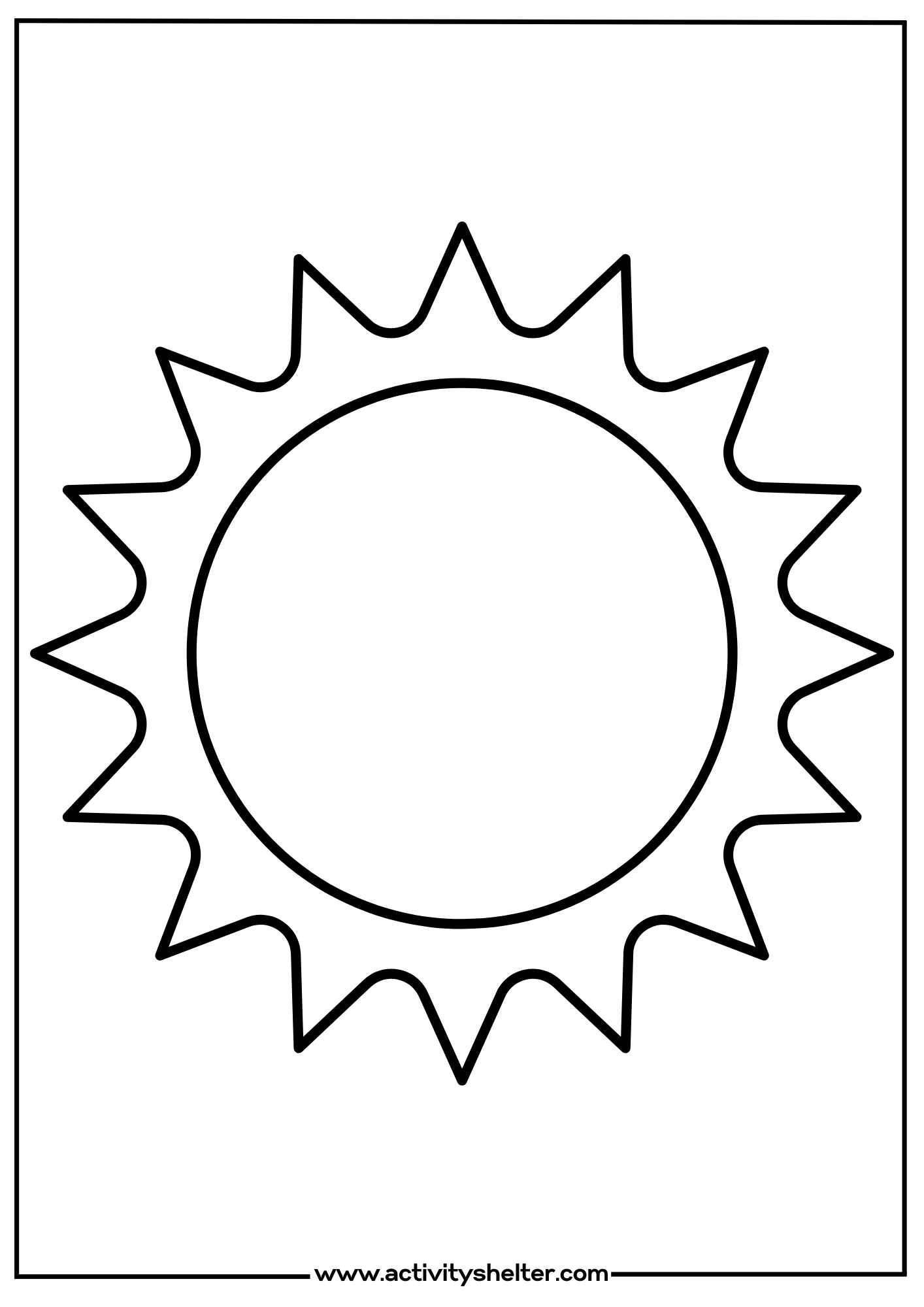 140+ Sun Coloring Page Designs 31