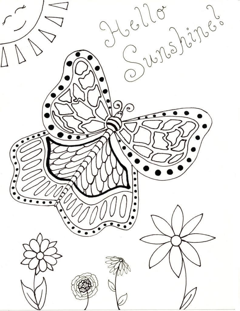 140+ Sun Coloring Page Designs 34