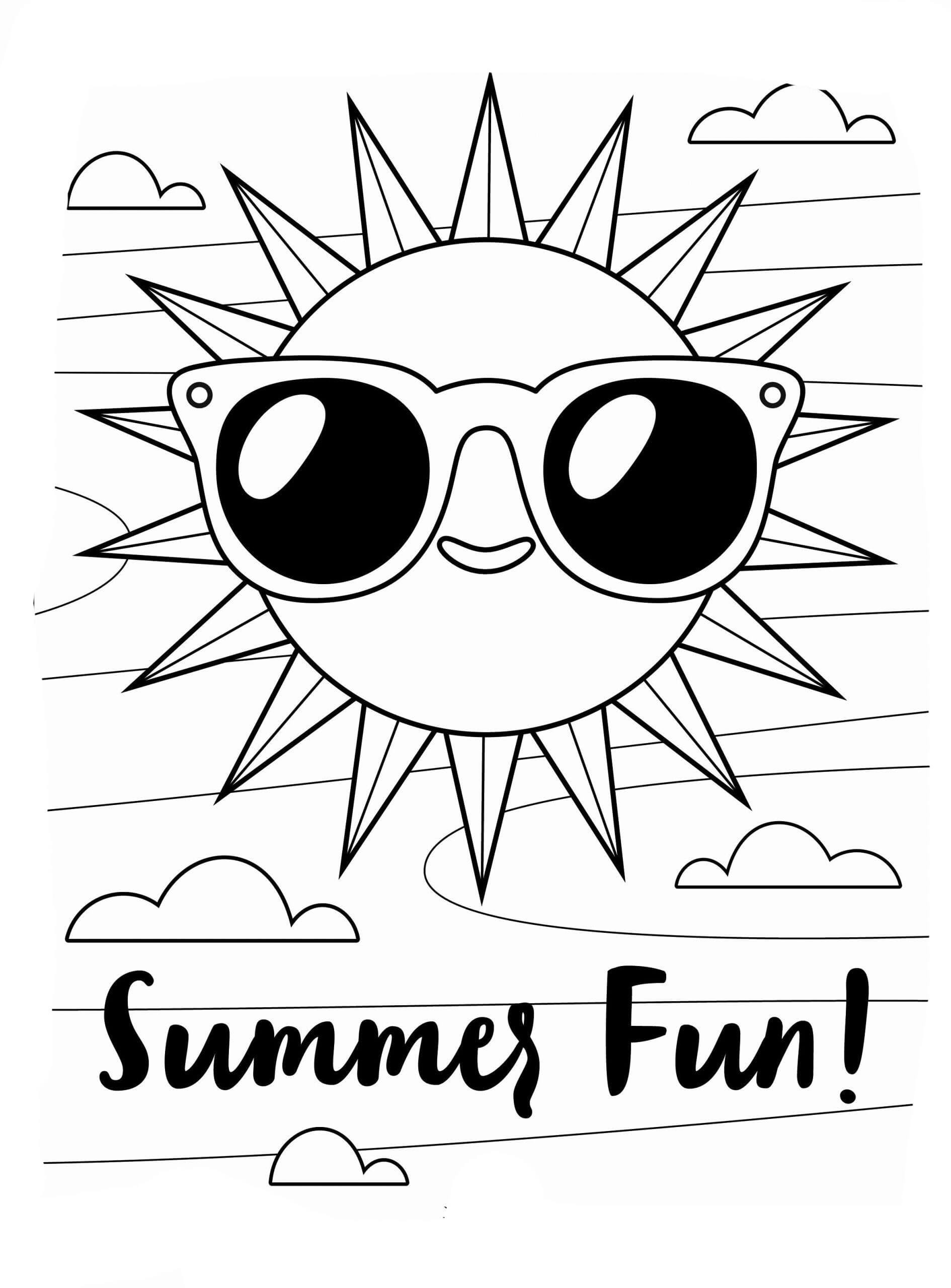 140+ Sun Coloring Page Designs 41