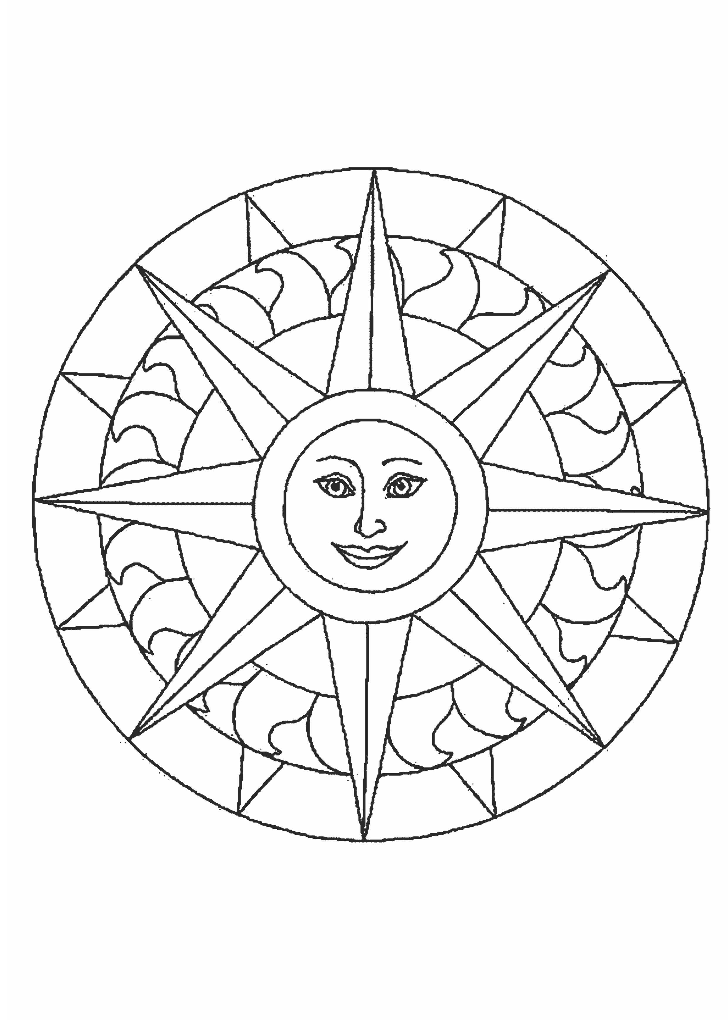 140+ Sun Coloring Page Designs 48