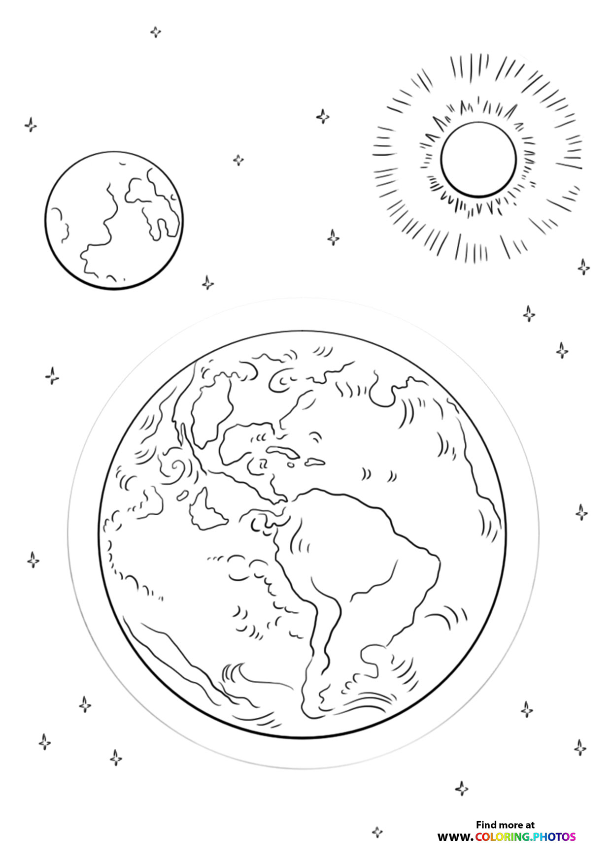 140+ Sun Coloring Page Designs 49