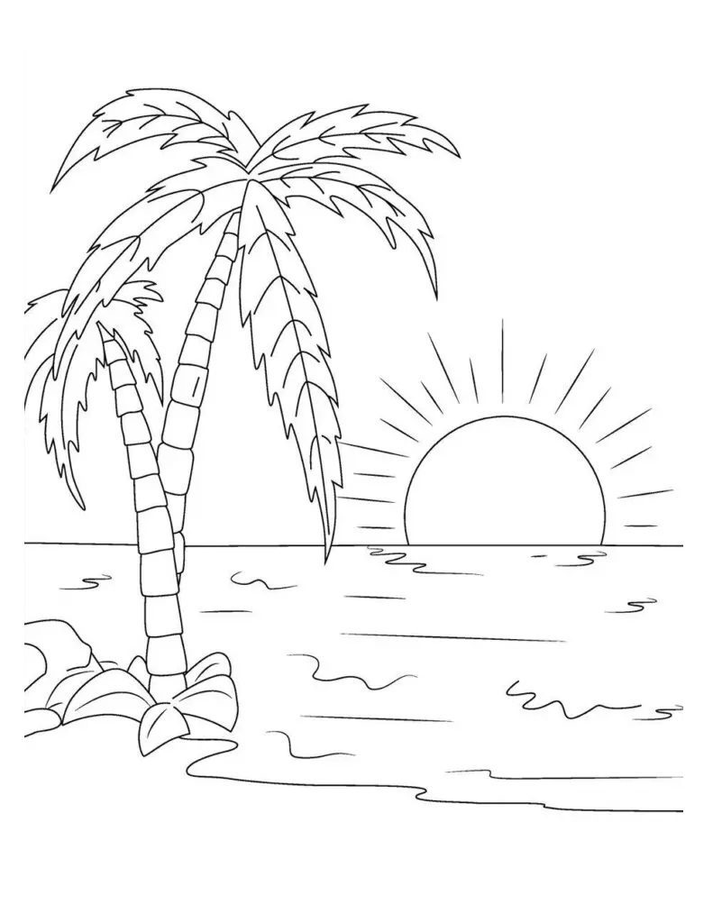 140+ Sun Coloring Page Designs 55