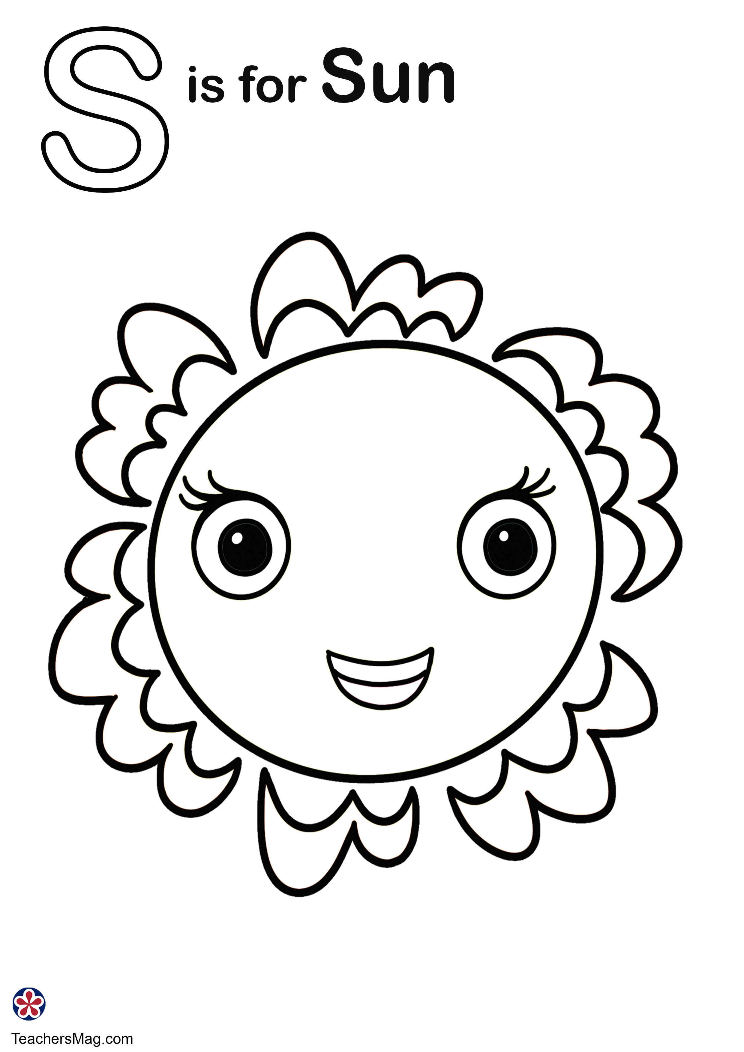 140+ Sun Coloring Page Designs 56