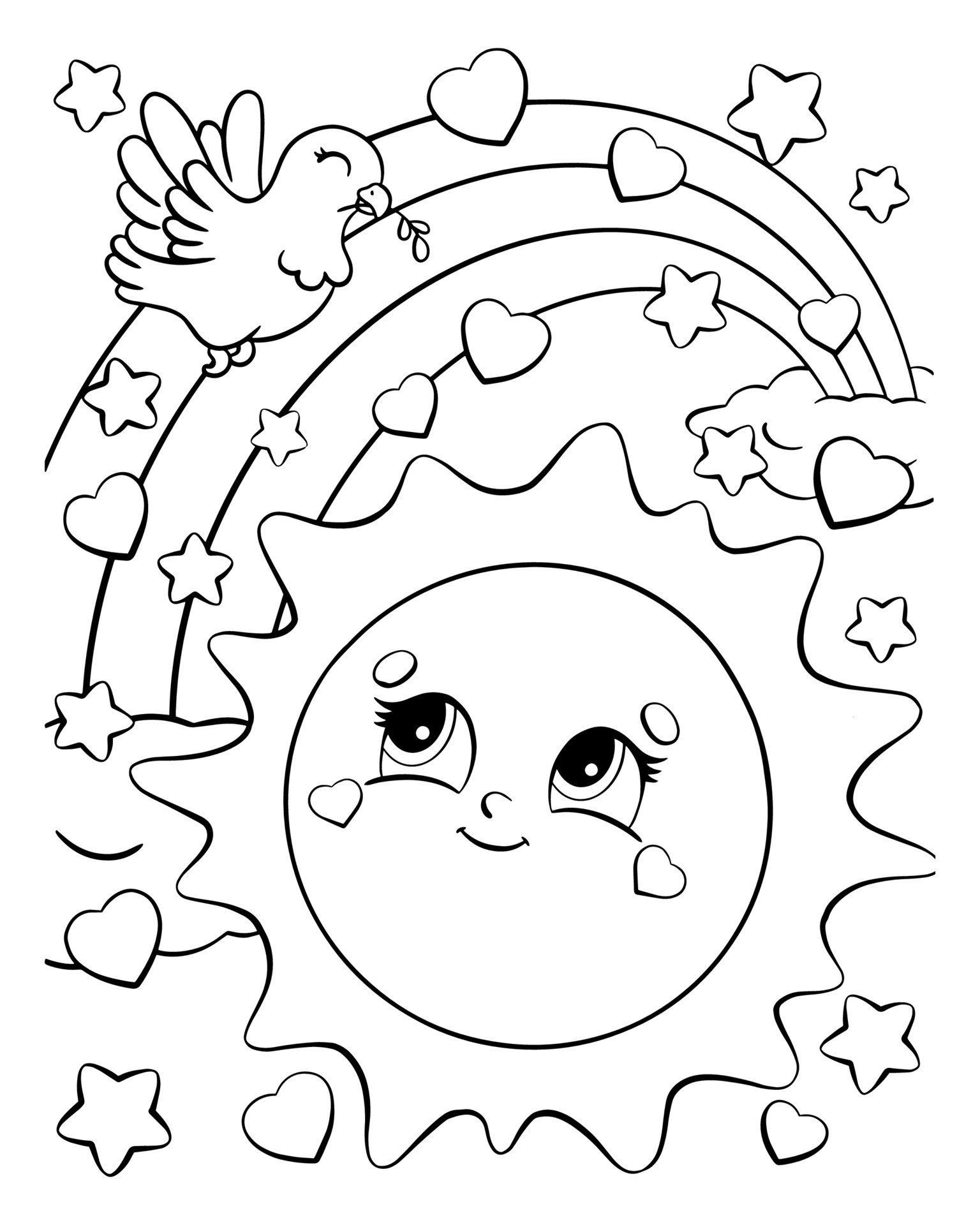 140+ Sun Coloring Page Designs 86