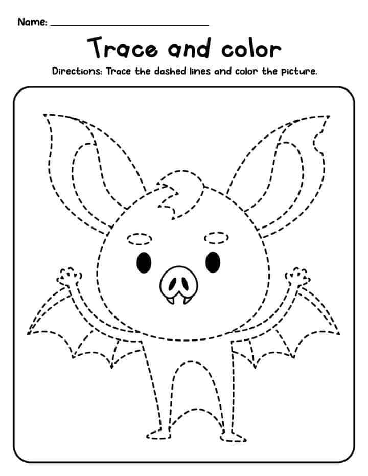 146 Printable Trace Coloring Pages 123