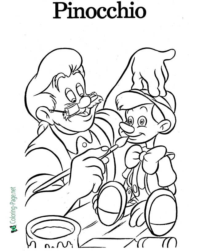 150 Free Pinocchio Coloring Pages for Kids Printable 3