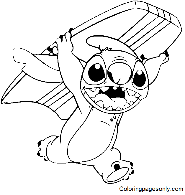 150+ Lilo and Stitch Coloring Pages Printable 10