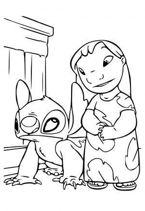 150+ Lilo and Stitch Coloring Pages Printable 115