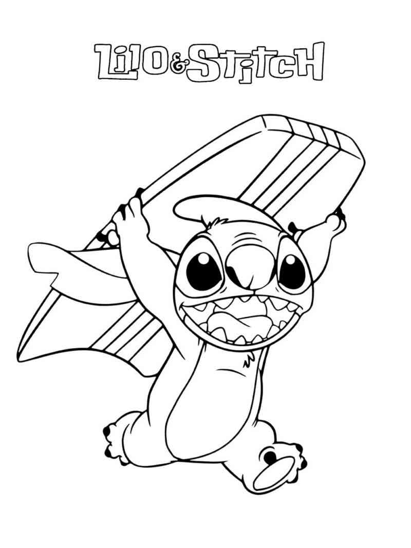 150+ Lilo and Stitch Coloring Pages Printable 128