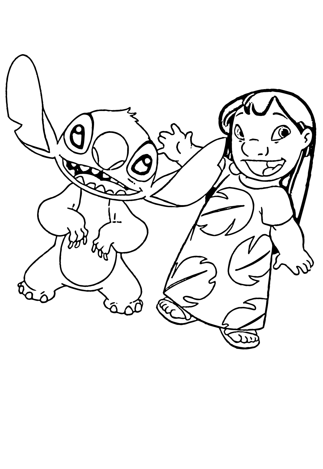 150+ Lilo and Stitch Coloring Pages Printable 134