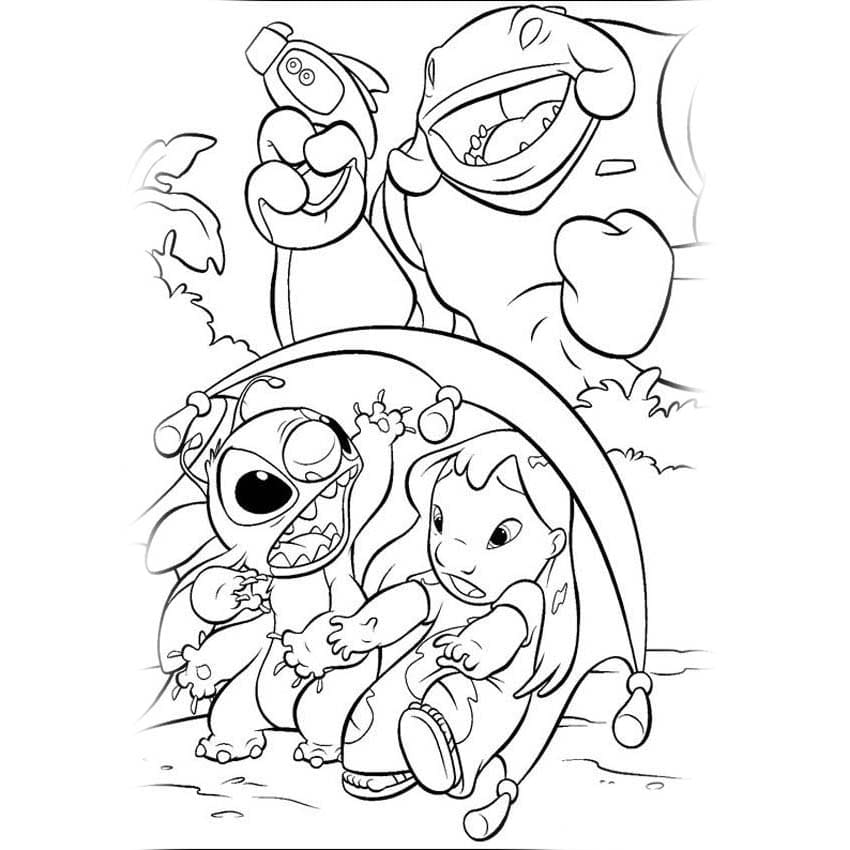 150+ Lilo and Stitch Coloring Pages Printable 136