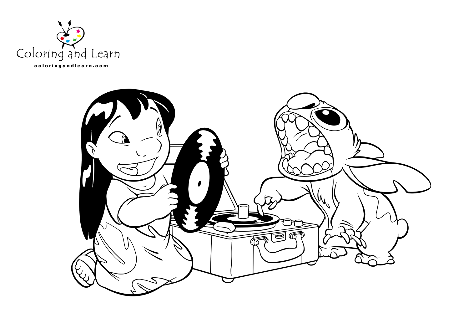 150+ Lilo and Stitch Coloring Pages Printable 137