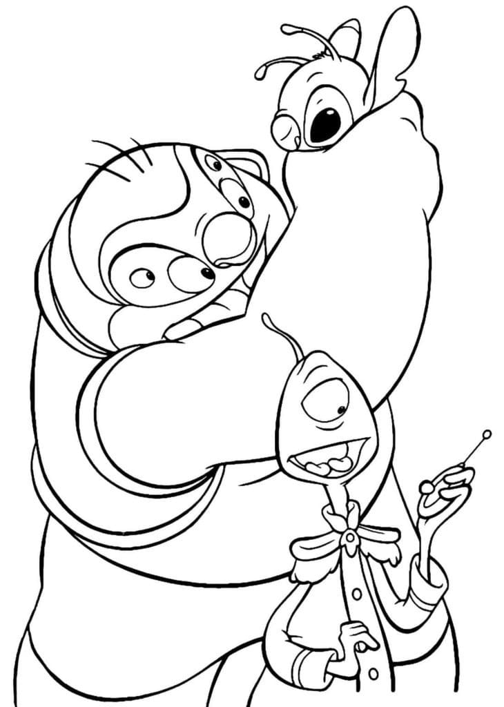 150+ Lilo and Stitch Coloring Pages Printable 140