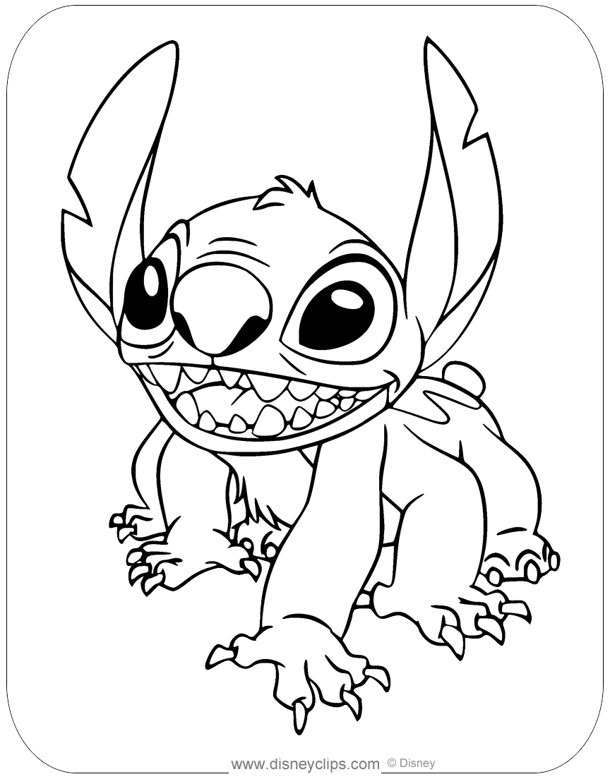 150+ Lilo and Stitch Coloring Pages Printable 146