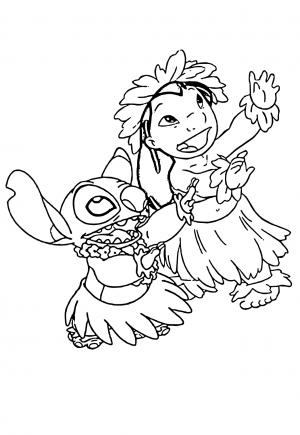 150+ Lilo and Stitch Coloring Pages Printable 2