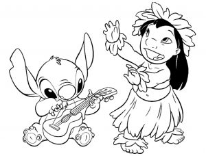 150+ Lilo and Stitch Coloring Pages Printable 30