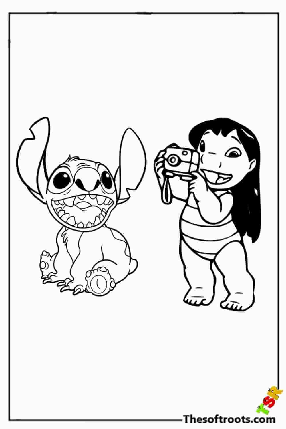 150+ Lilo and Stitch Coloring Pages Printable 38