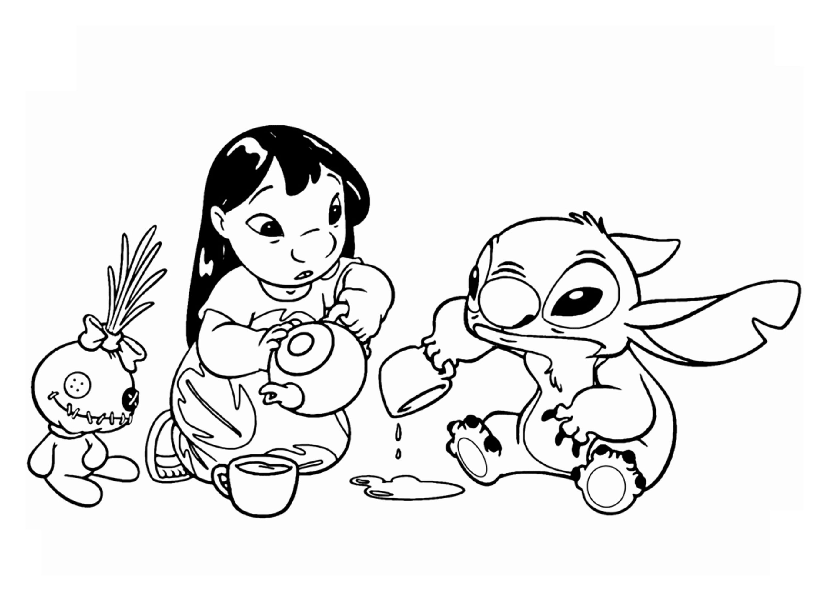 150+ Lilo and Stitch Coloring Pages Printable 45