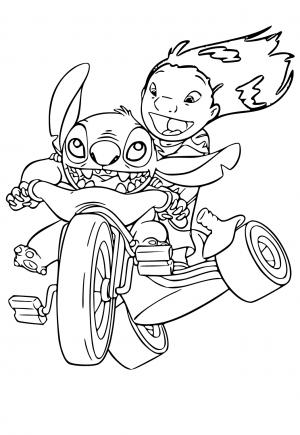 150+ Lilo and Stitch Coloring Pages Printable 48