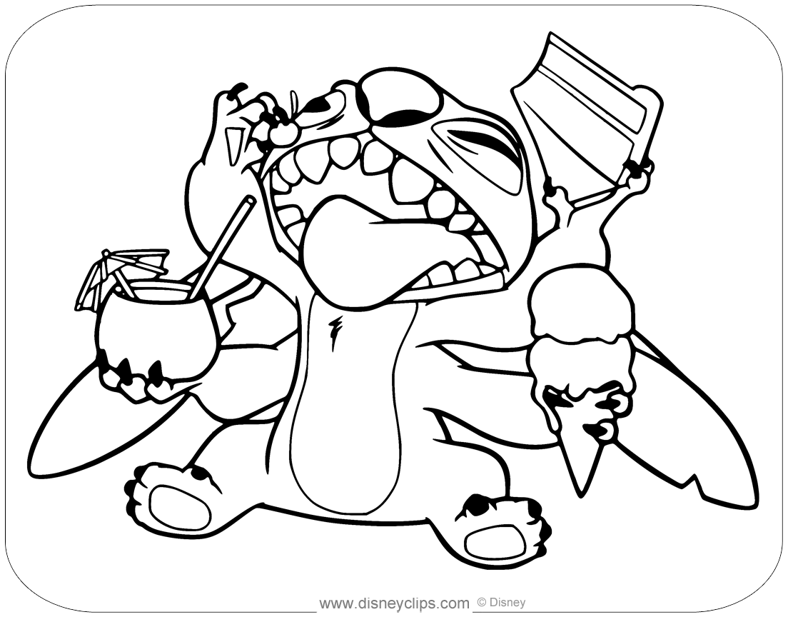 150+ Lilo and Stitch Coloring Pages Printable 49