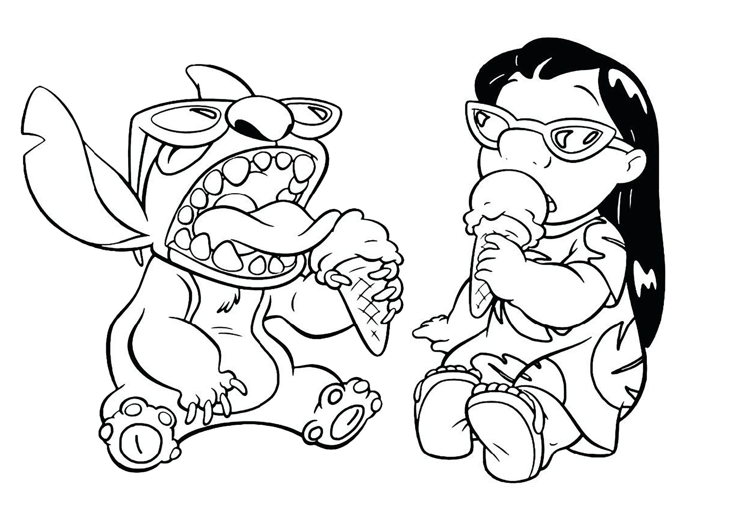 150+ Lilo and Stitch Coloring Pages Printable 5