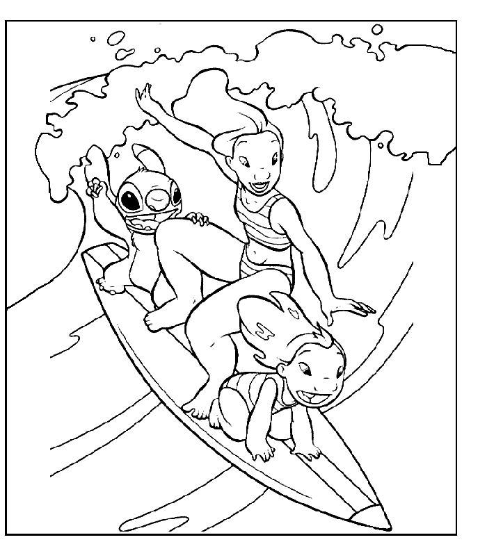 150+ Lilo and Stitch Coloring Pages Printable 54