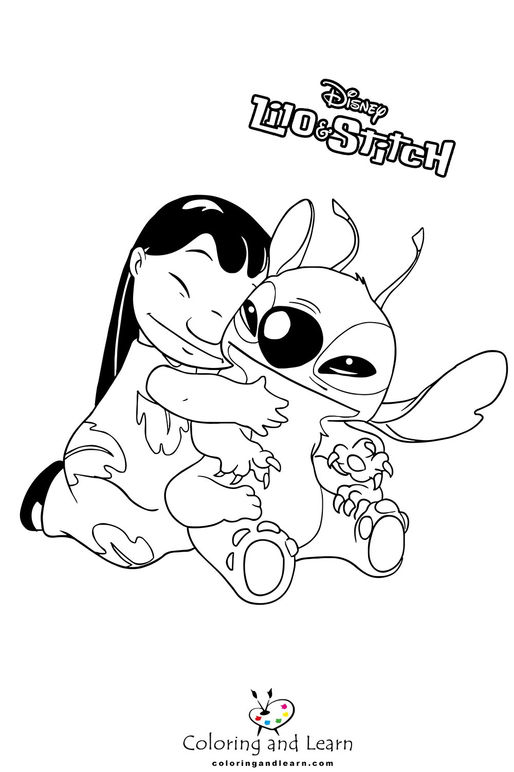 150+ Lilo and Stitch Coloring Pages Printable 55