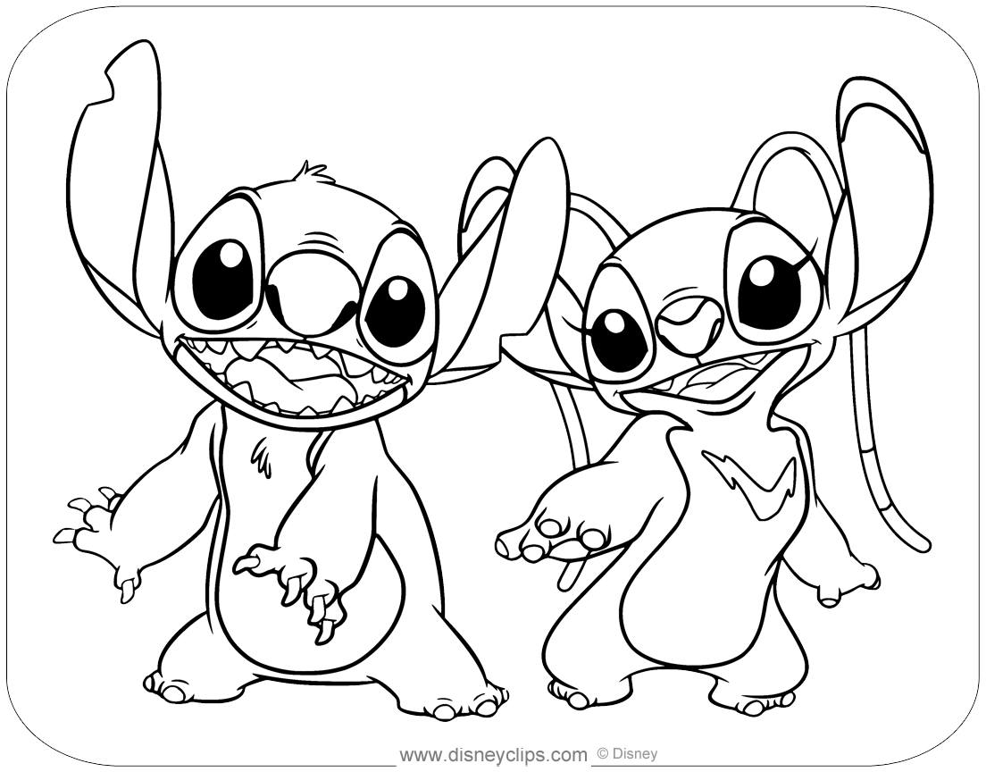 150+ Lilo and Stitch Coloring Pages Printable 6