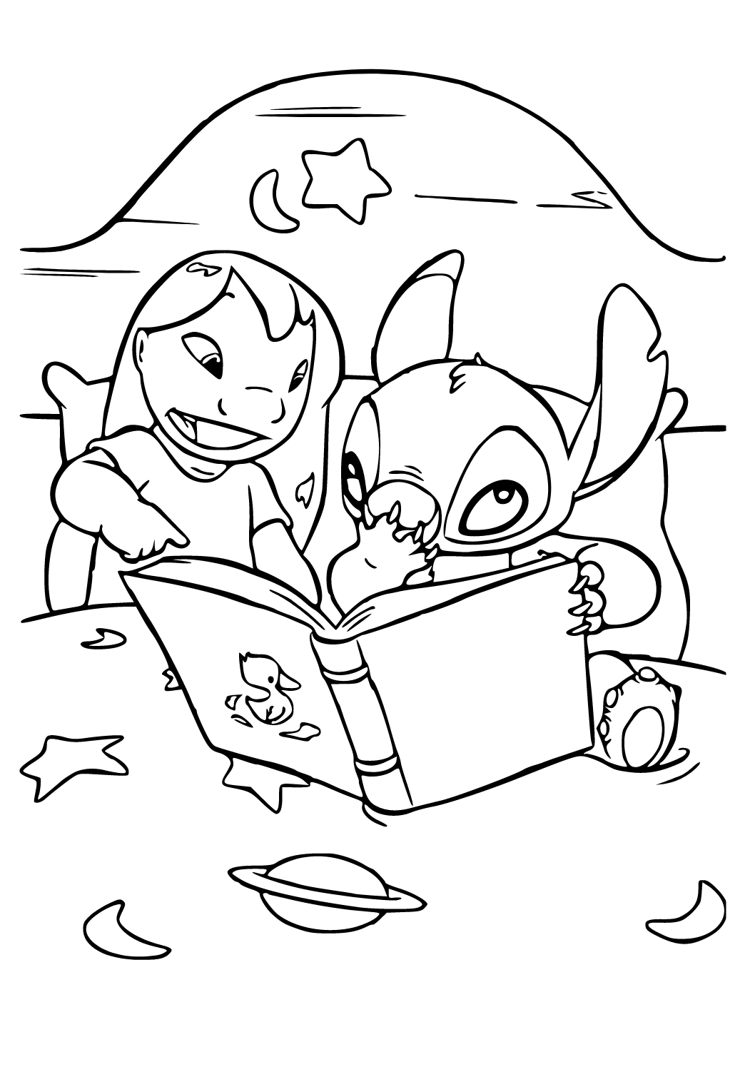 150+ Lilo and Stitch Coloring Pages Printable 64