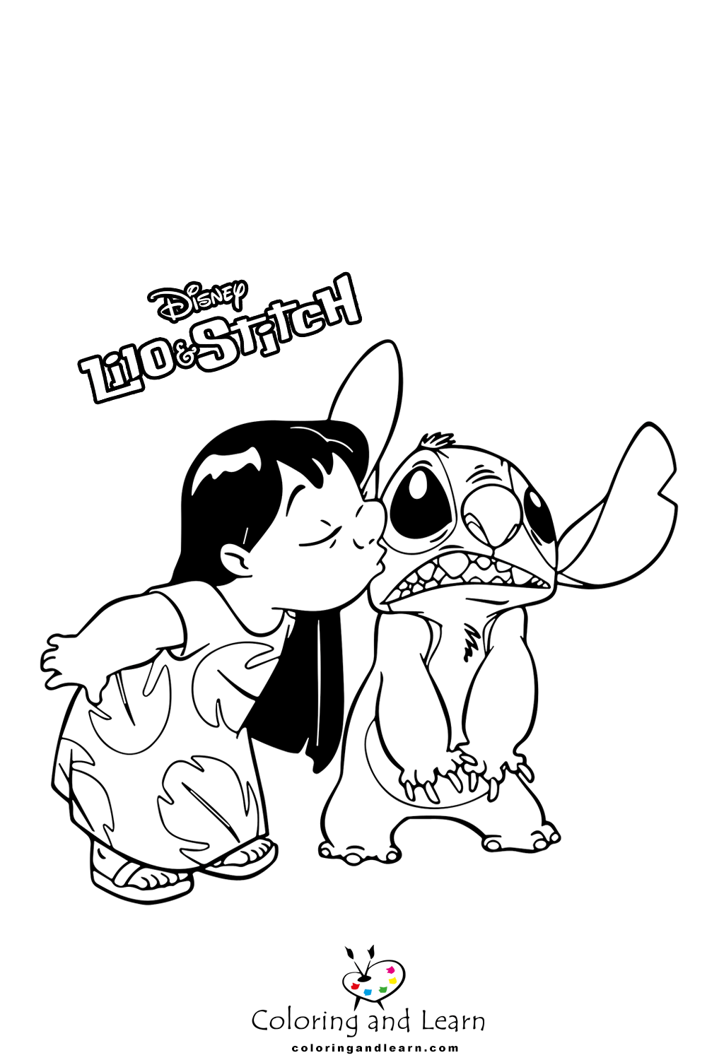 150+ Lilo and Stitch Coloring Pages Printable 67