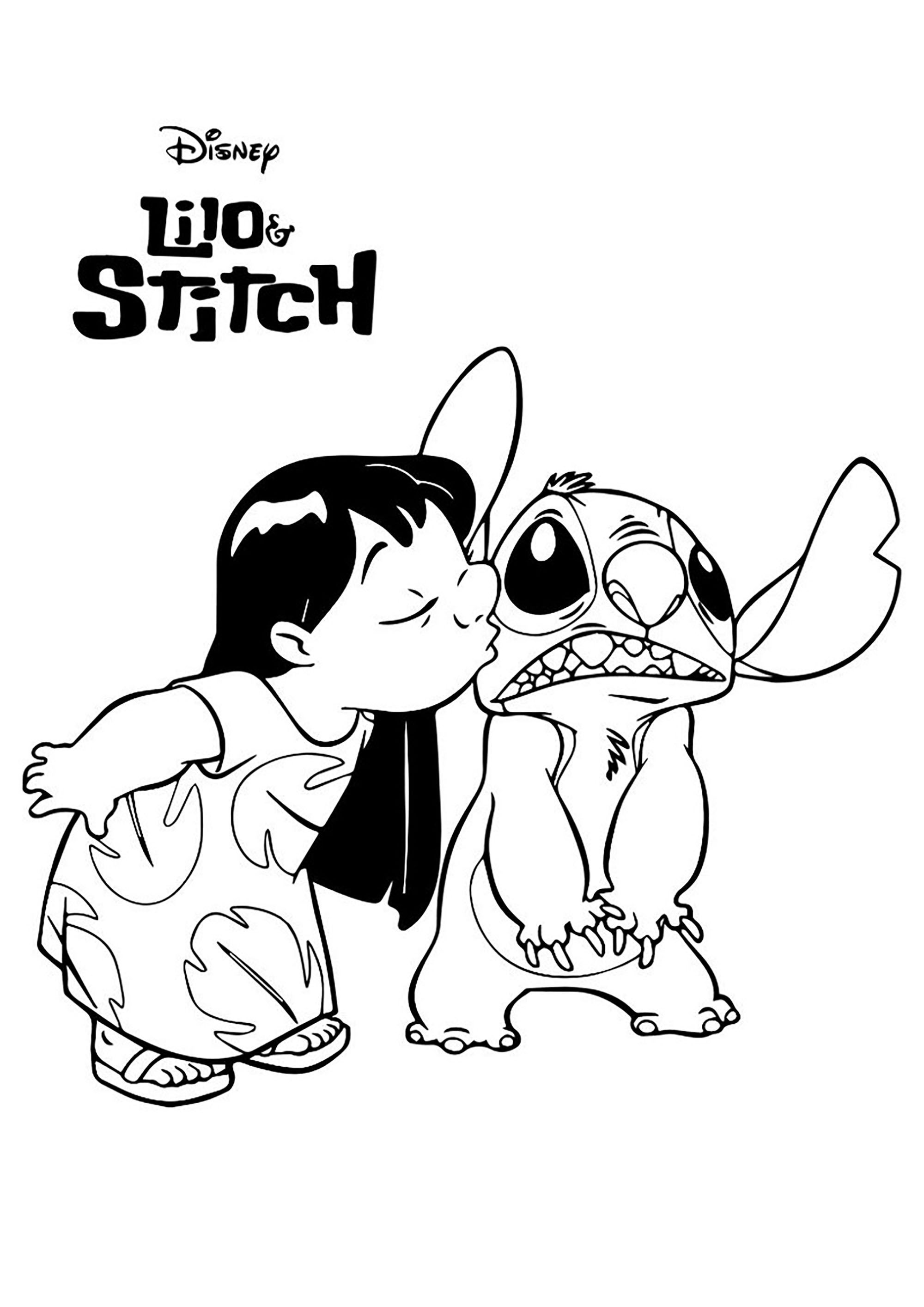 150+ Lilo and Stitch Coloring Pages Printable 68