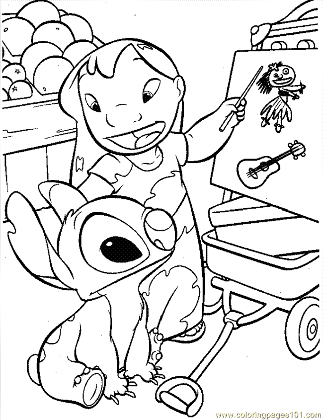 150+ Lilo and Stitch Coloring Pages Printable 74