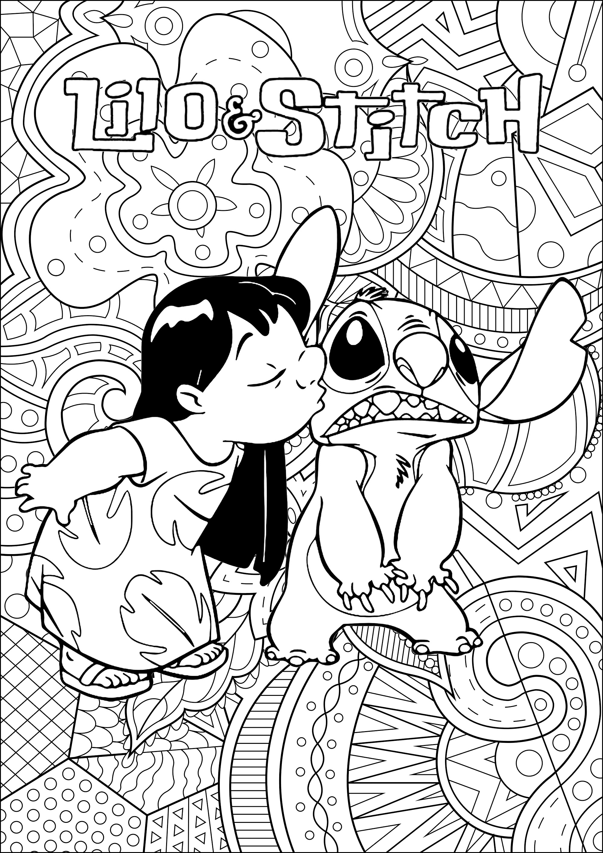 150+ Lilo and Stitch Coloring Pages Printable 85