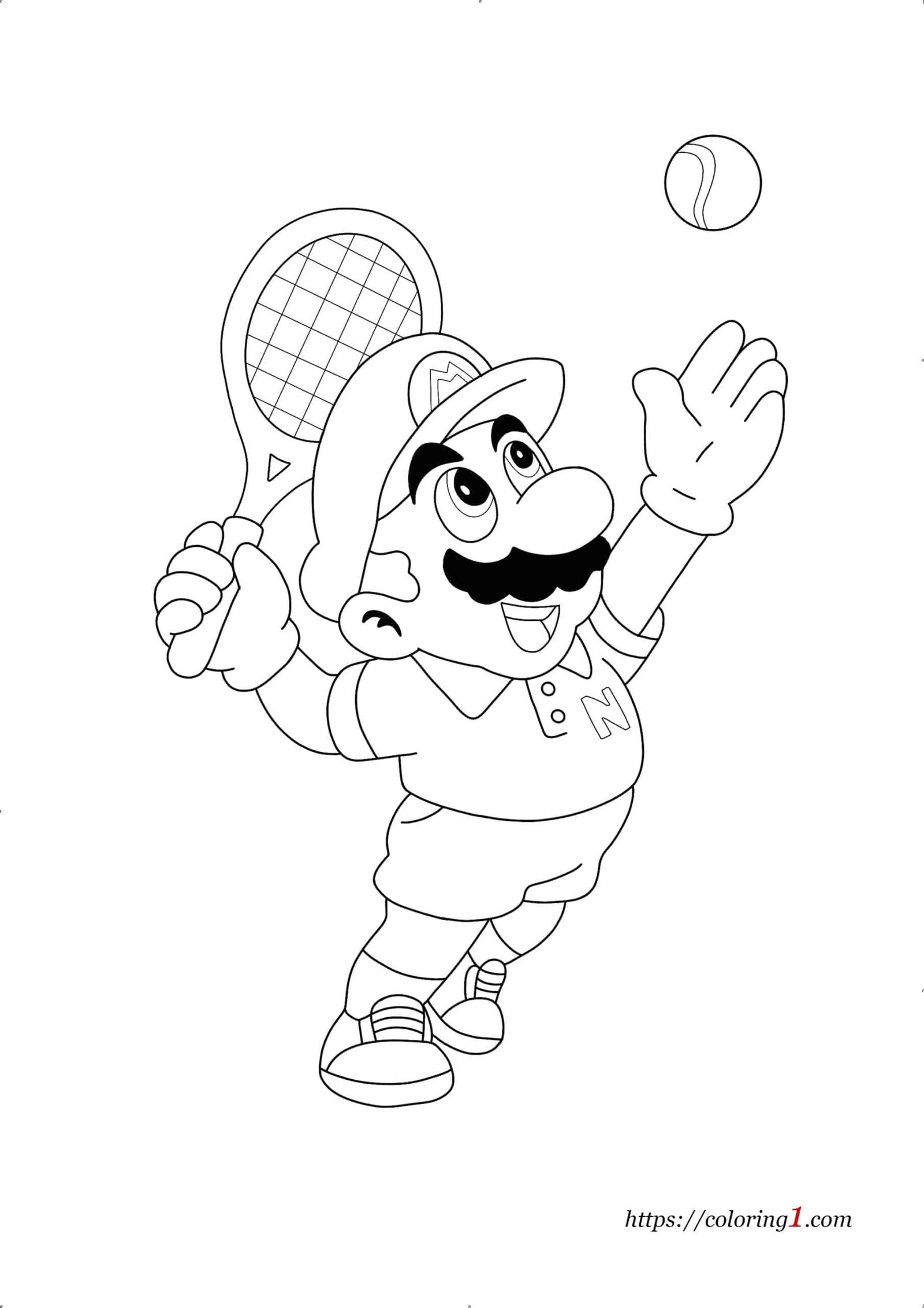 154 Tennis Coloring Pages Printable 104