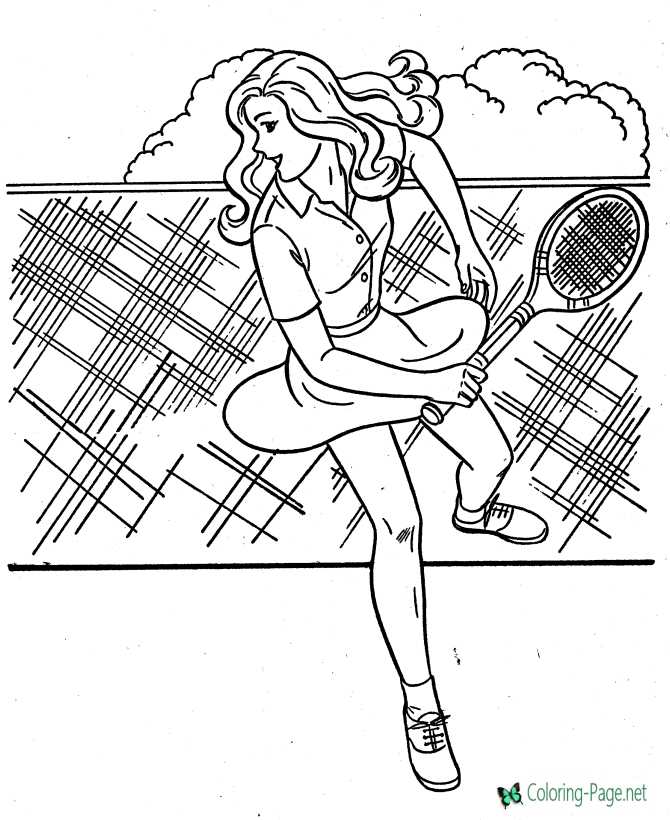 154 Tennis Coloring Pages Printable 109