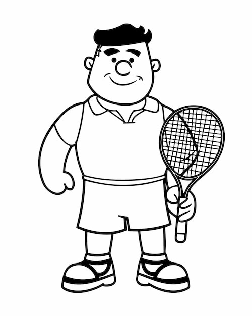 154 Tennis Coloring Pages Printable 110