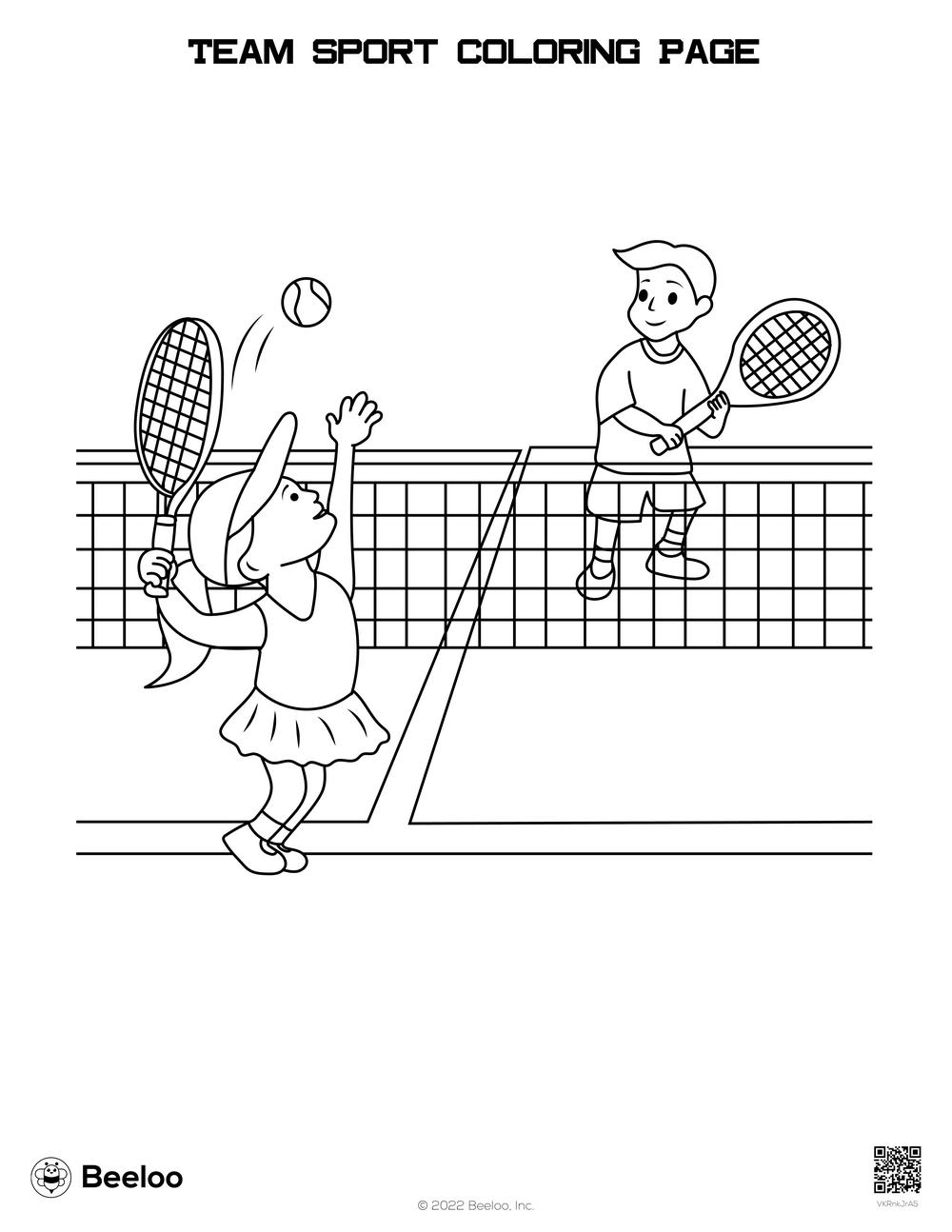 154 Tennis Coloring Pages Printable 129