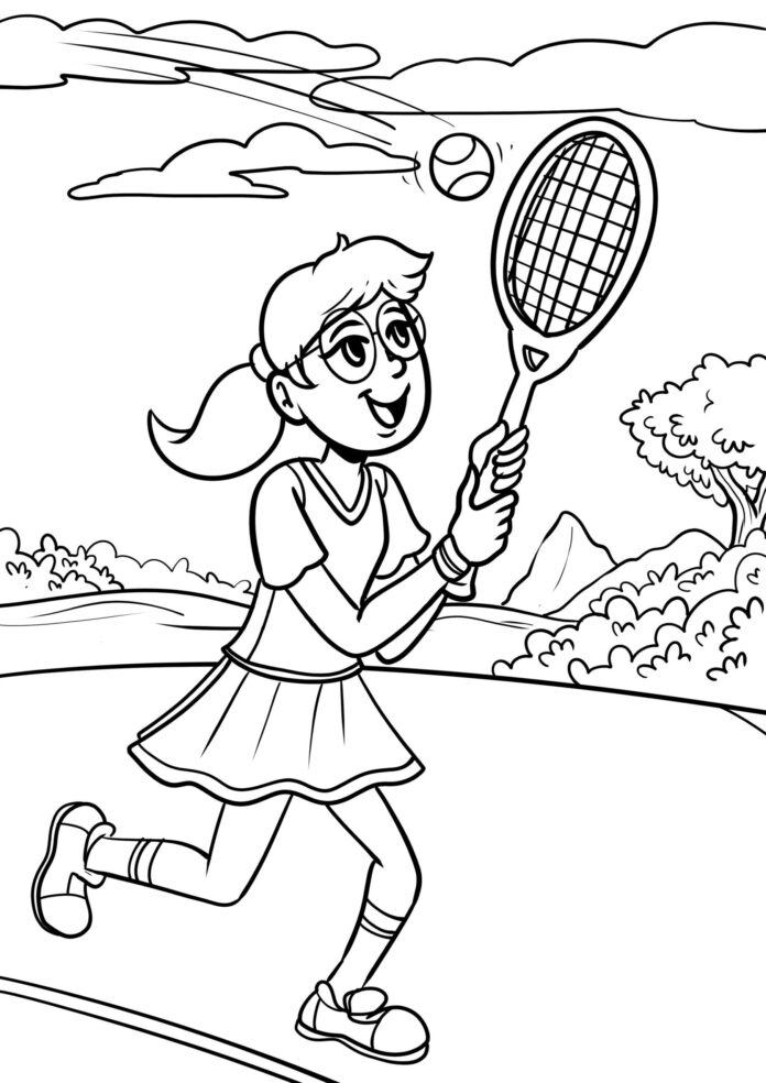 154 Tennis Coloring Pages Printable 139