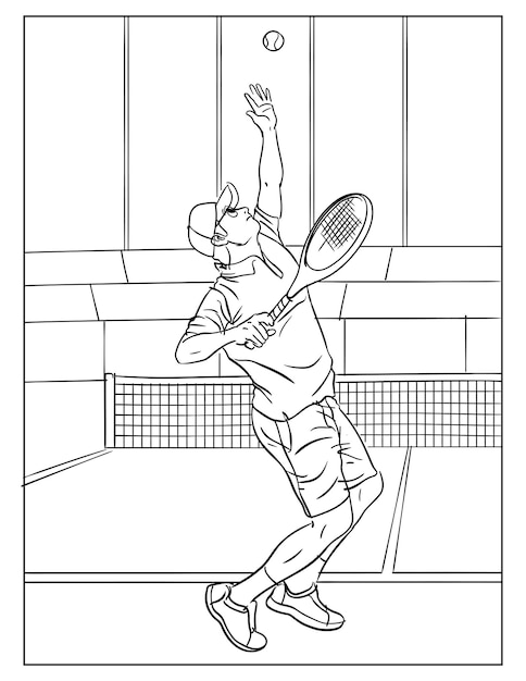 154 Tennis Coloring Pages Printable 14