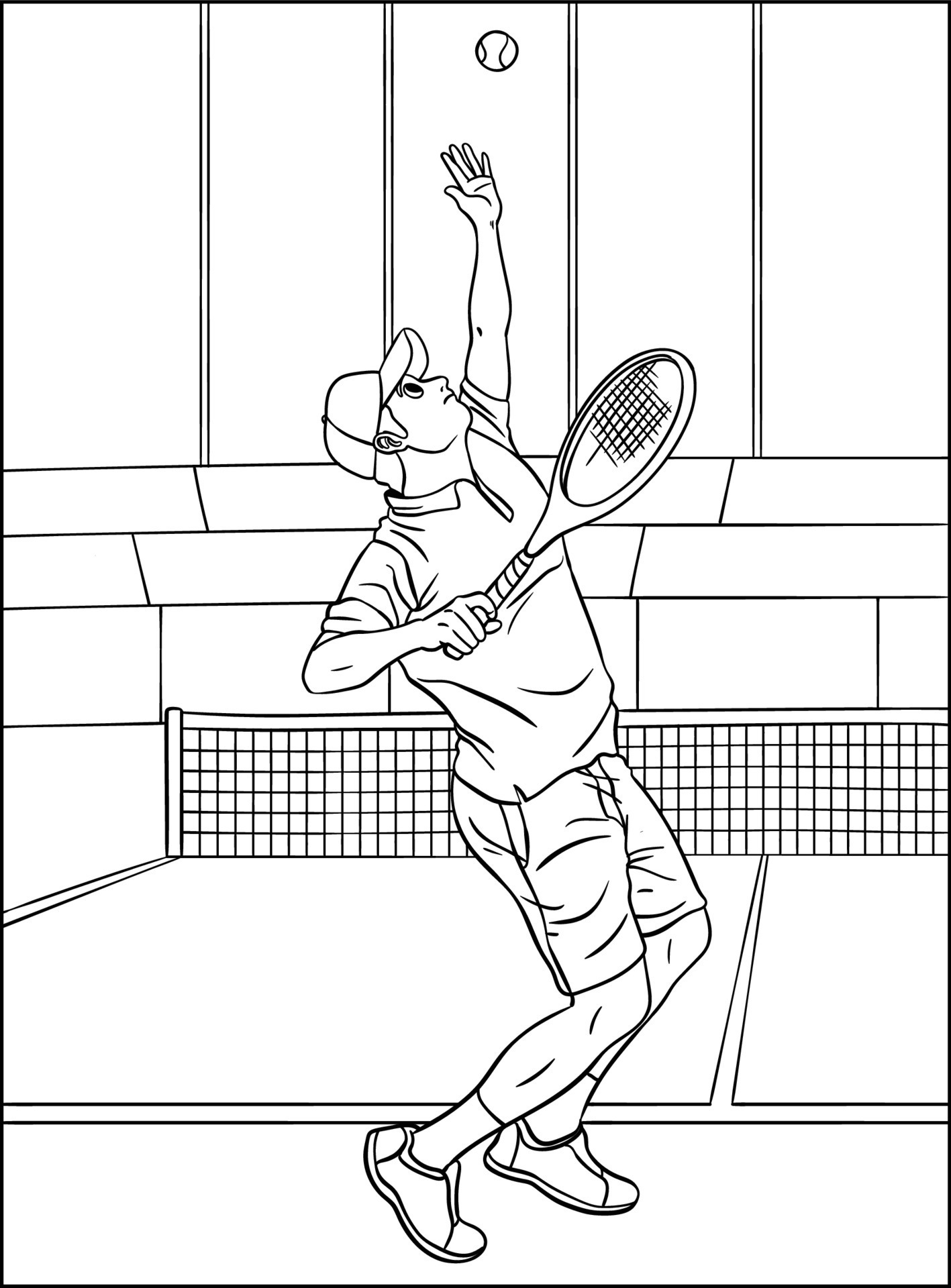 154 Tennis Coloring Pages Printable 2